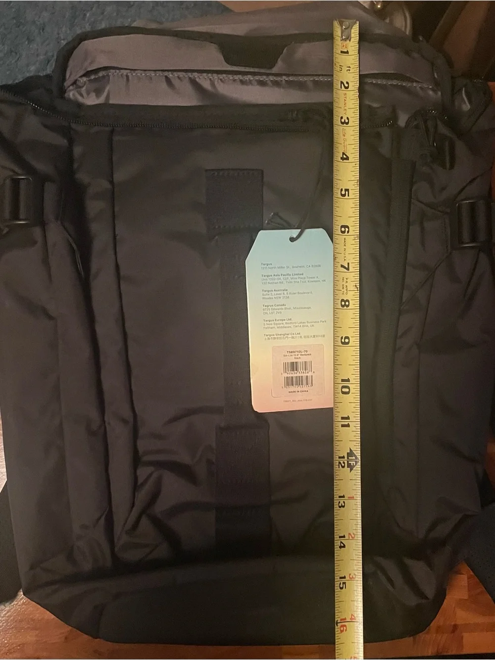 Targus Black Sol-Lite 15.6” Laptop Backpack New! Lightweight. Water Repellent